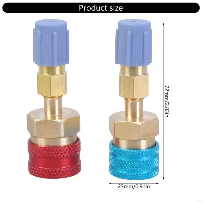

2025 New Quick Couplers Set Conversion Adapters High/Low Side Adapter 2pcs for R1234YF