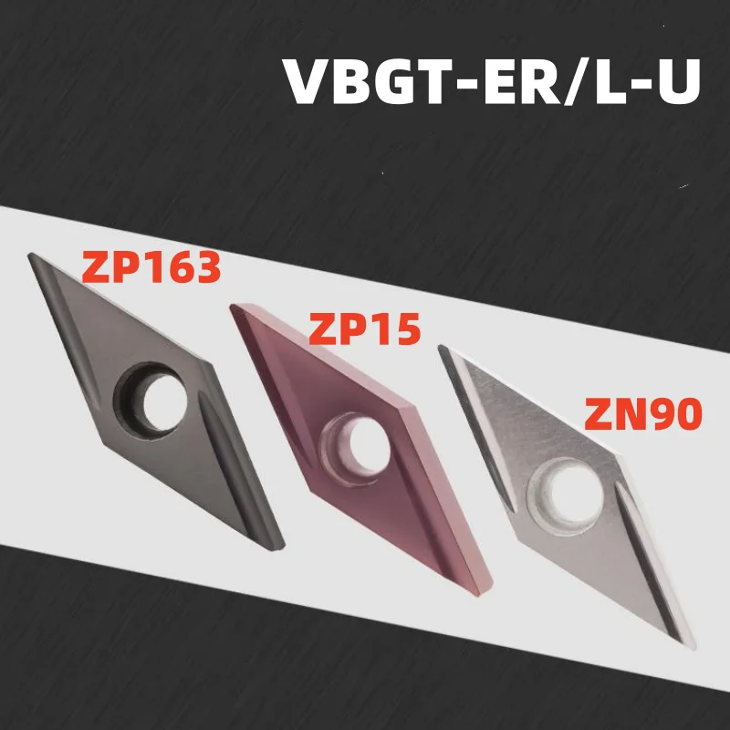 

5PCS VBGT1103 01 02 04 ER/L-U CNC Stainless Steel Ceramic Finishing Blade Lathe Round Alloy Finishing Turning Insert Grain