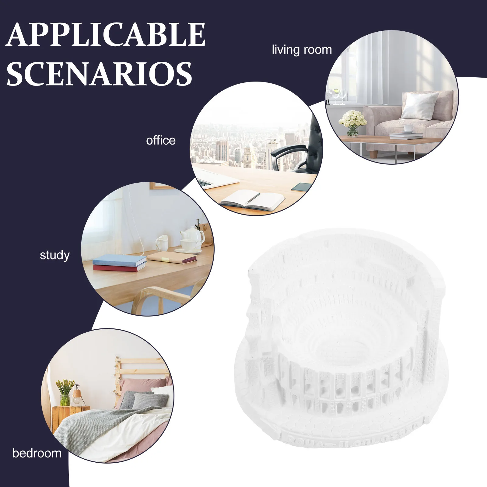 

Roman Colosseum Ornament Ancient Architecture Statue Retro Desktop Decor Unique Gift Home Bar Restaurant Hotel Adornment