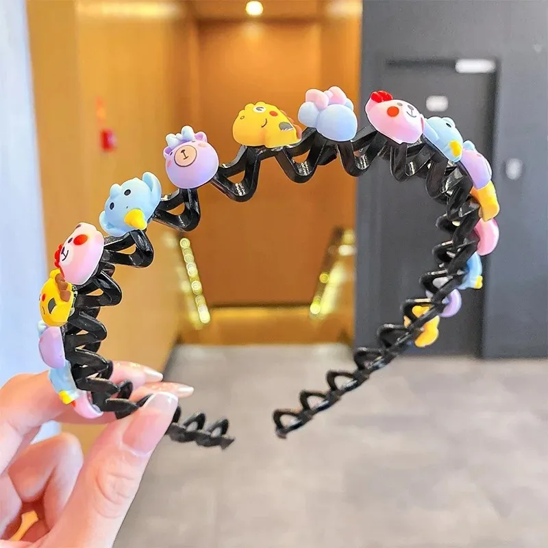 Niedlicher Haarreif für Babymädchen, Rutschfestes Wellen-Stirnband mit Zähnen, Kinder-Haaraccessoires für Pony- und Haarstyling – Detail 1
