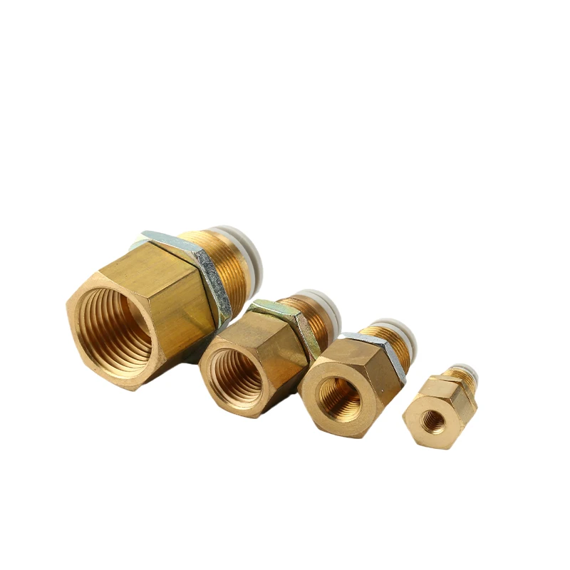 10 PCS SMC Type Fitting KQ2E Series Internal Thread Bulkhead Fitting KQ2E04-M5 KQ2E06-M5 KQ2E08-01 KQ2E10-02 KQ2E12-03 KQ2E16-03