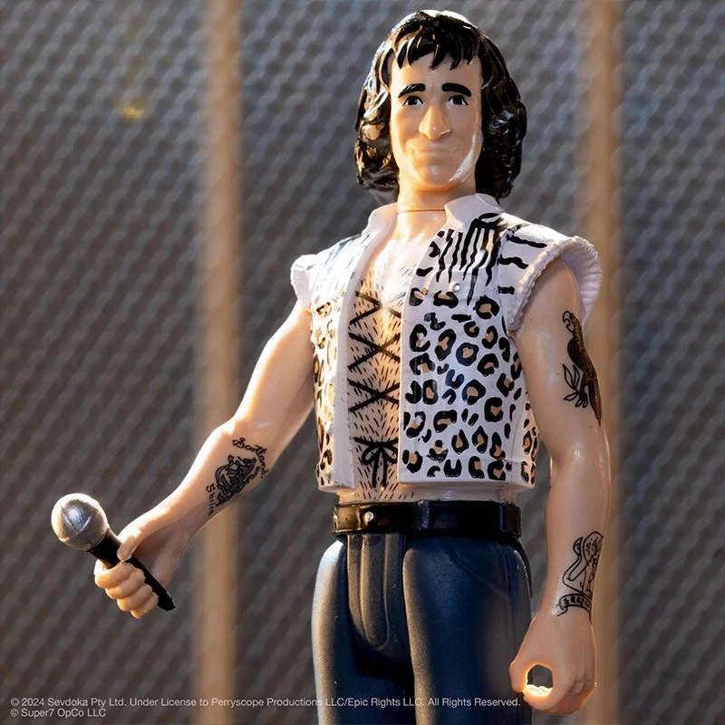 A Rock Band Bon Scott ReAction Figura Brinquedo, Presente Da Boneca Colecionável, Super7, 3.75 ", Em Stock