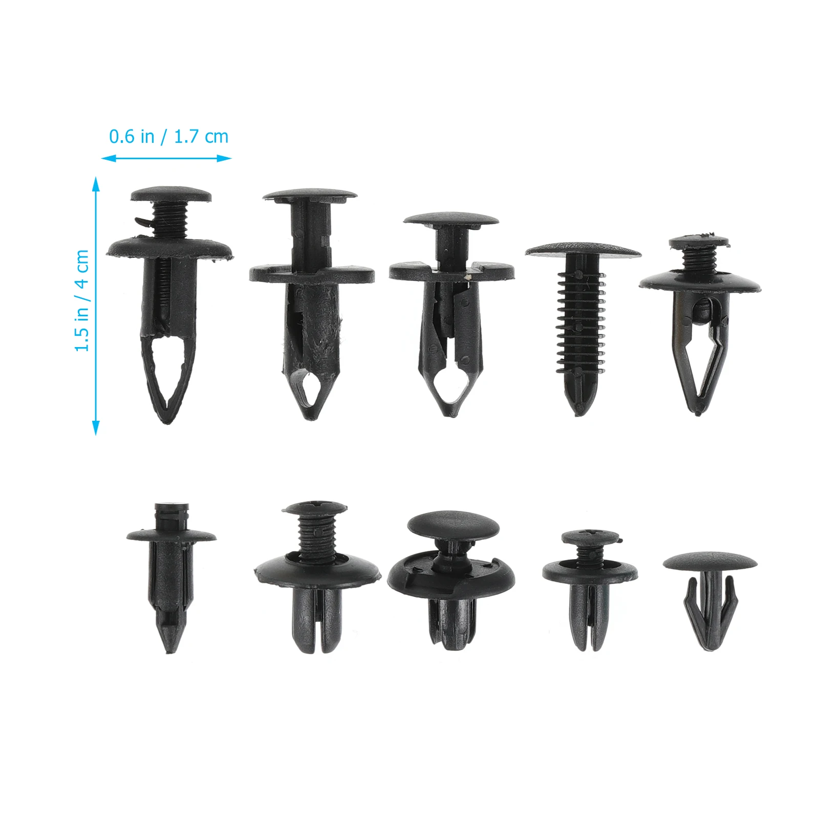 

200Pcs Automotive Push Fasteners Variety Sizes High Quality Rivet Clips for Bumper Trim Body Panel Door Guard Car Supplies
