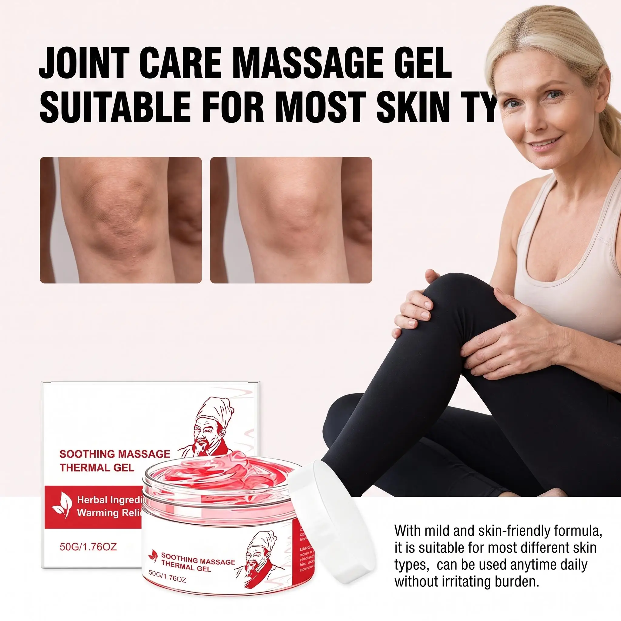 Herbal Warming Massage Gel for Body Joint Care Relieve Stiff Discomforts Deep Tissue Massage Relax Muscle Herbal Massage Cream