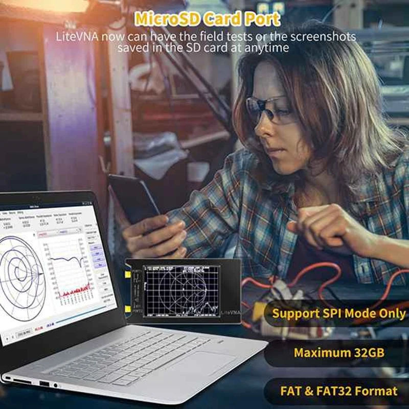 New Litevna-64 50Khz-6.3Ghz Litevna 4Inch Touch Screen Vector Network Analyzer HF UHF Antenna Analyzer Update Of Nanovna