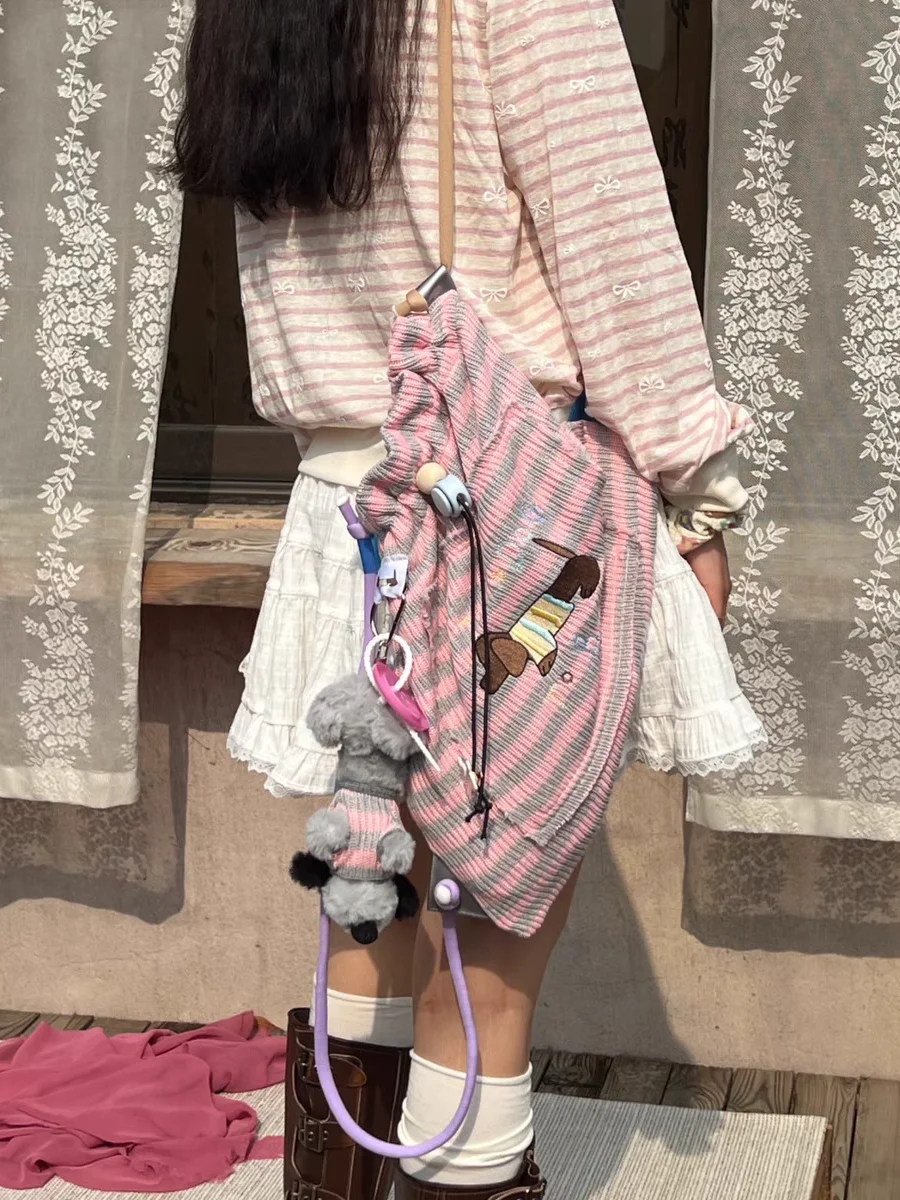 bolsa-feminina-outono-inverno-trico-moda-doce-bolsa-de-ombro-mochila-padrao-de-cachorro