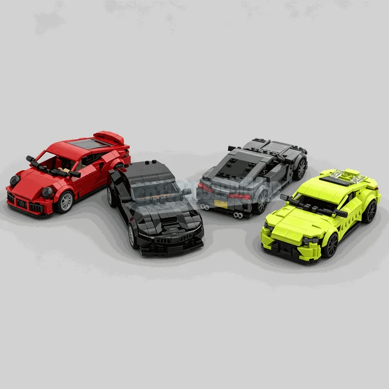 1555PCS Grand Tourers Sports Car Collection MOC Vehicle Model Custom Puzzle Technical DIY Assembly Creative Building Blocks Toy