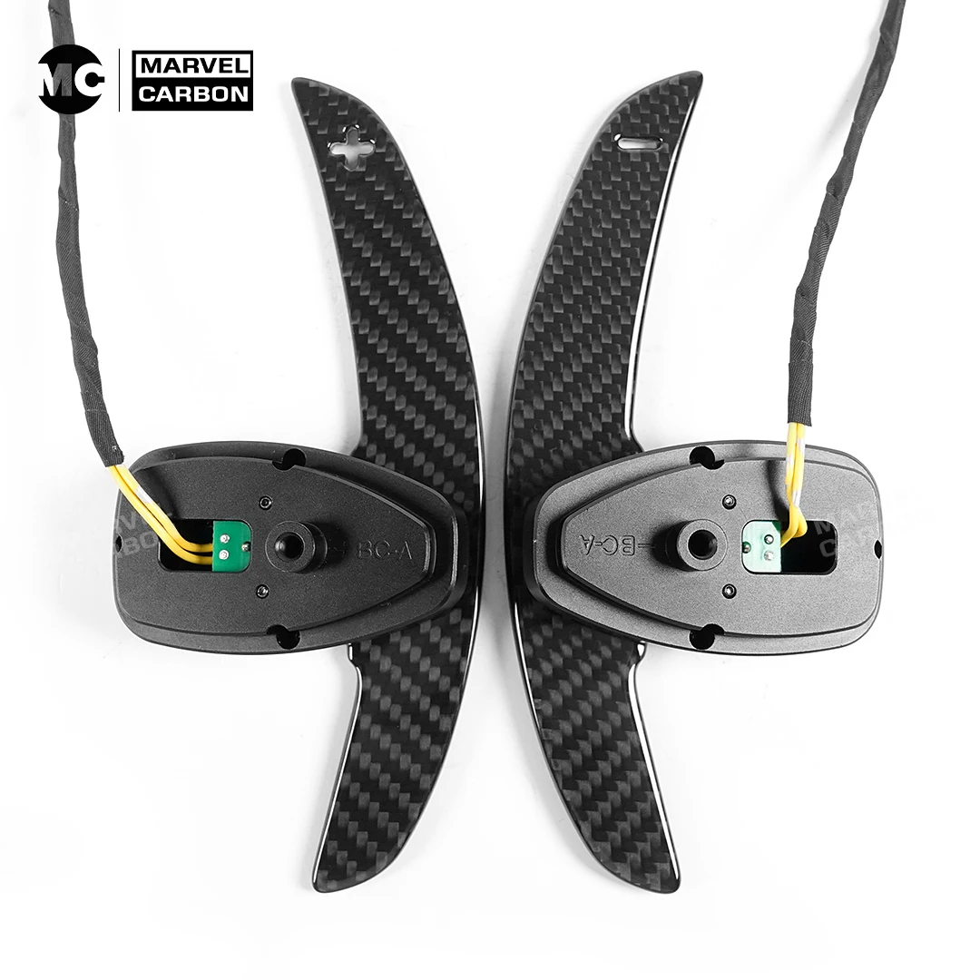 

MC Glossy Carbon Fiber Magnetic Steering Wheel Paddle Shifters For Mercedes Benz C Class (W204)2011-2013 W176 W246 W212 W166