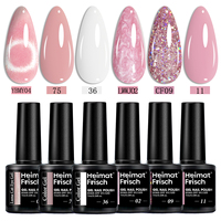 6 piece set gel nail polish with base coat, all-season colorful party and wedding decorations, a gift for women.