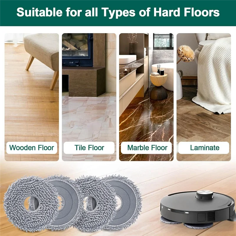 KEOL-Wischpad für Roborock Q Revo, Qrevo Maxv, Qrevo S, Qrevo Pro, Qrevo Slim, P10, P10S, V20, P10S Pure, P20 Pro Staubsaugerzubehör