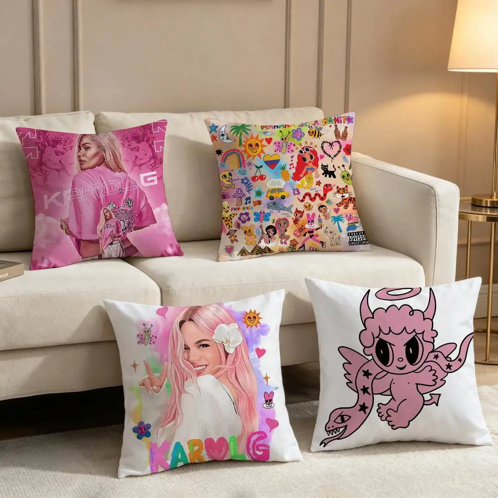 Singer Album K-KAROL G soft Pillow Case for Sofa Living Room Home office Decor Protective Covers