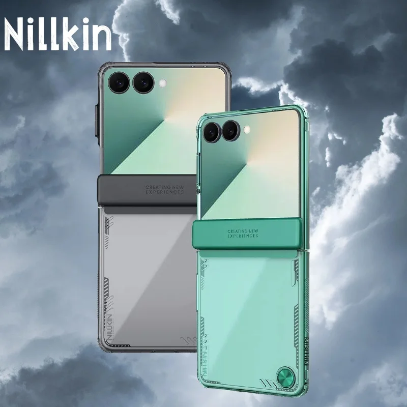 Casing Nillkin untuk Samsung Galaxy Z Flip 7 Iceblade Prop Fold Lens, Pelindung Privasi, Kekerasan PC, Pelindung Ponsel