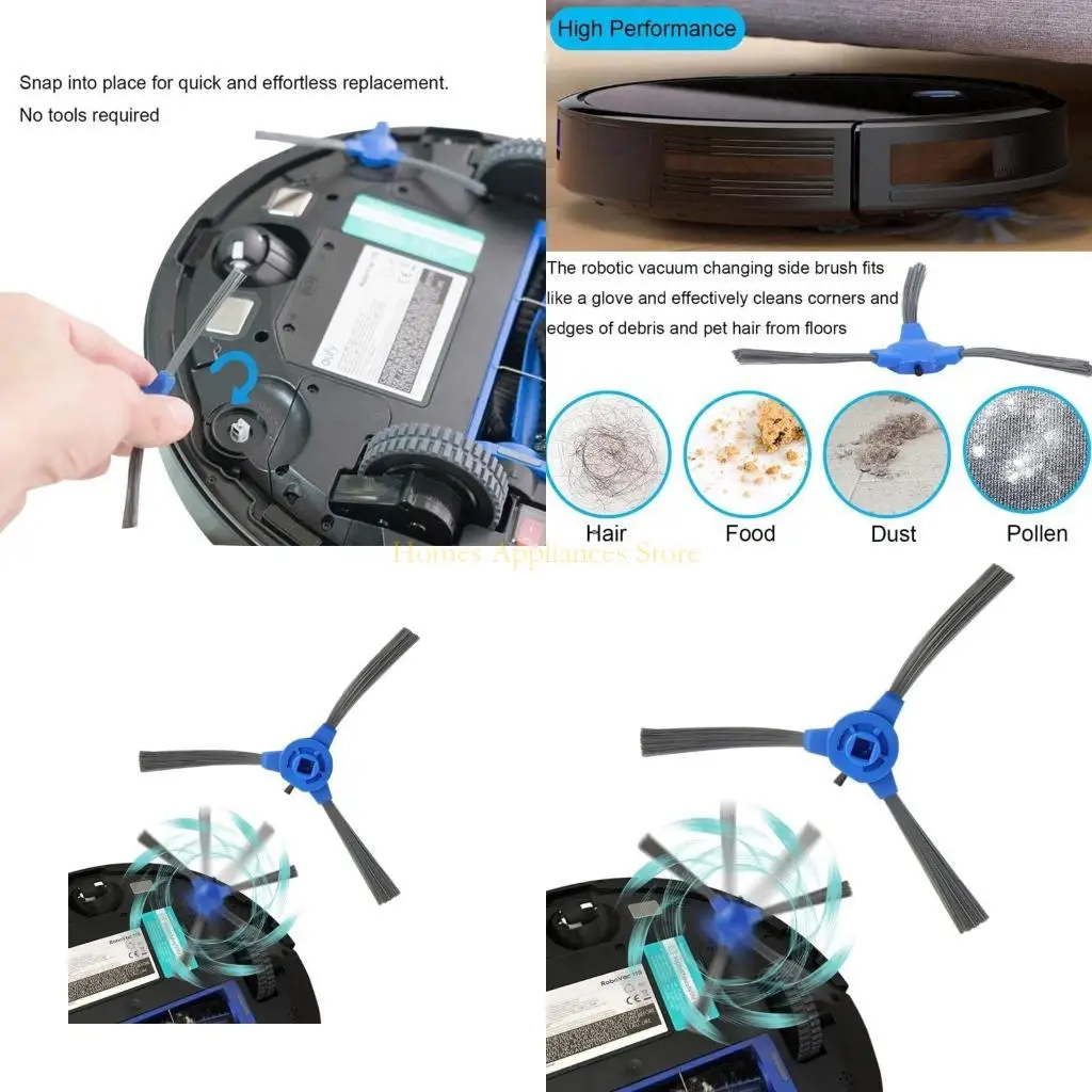 Conjunto D0AB 10 escovas laterais Limpeza caça Textura plástico para limpeza doméstica