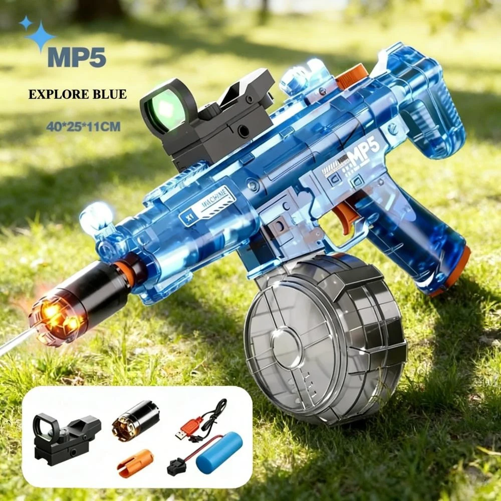 Electric Water Gun High Capacity Long Range Shooting Water Blaster Summer Outdoor Beach Pool Battle Toy for Kids Adults Party