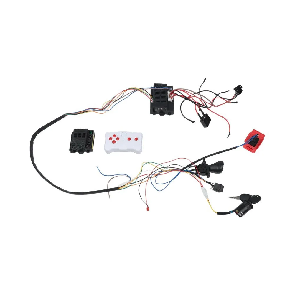 1set 12V DIY Wiring Harness Dual-Drive Circuit Harness With 2.4G Wireless Remote Control For Dual-motor Kid‘s Electric Toy Cars