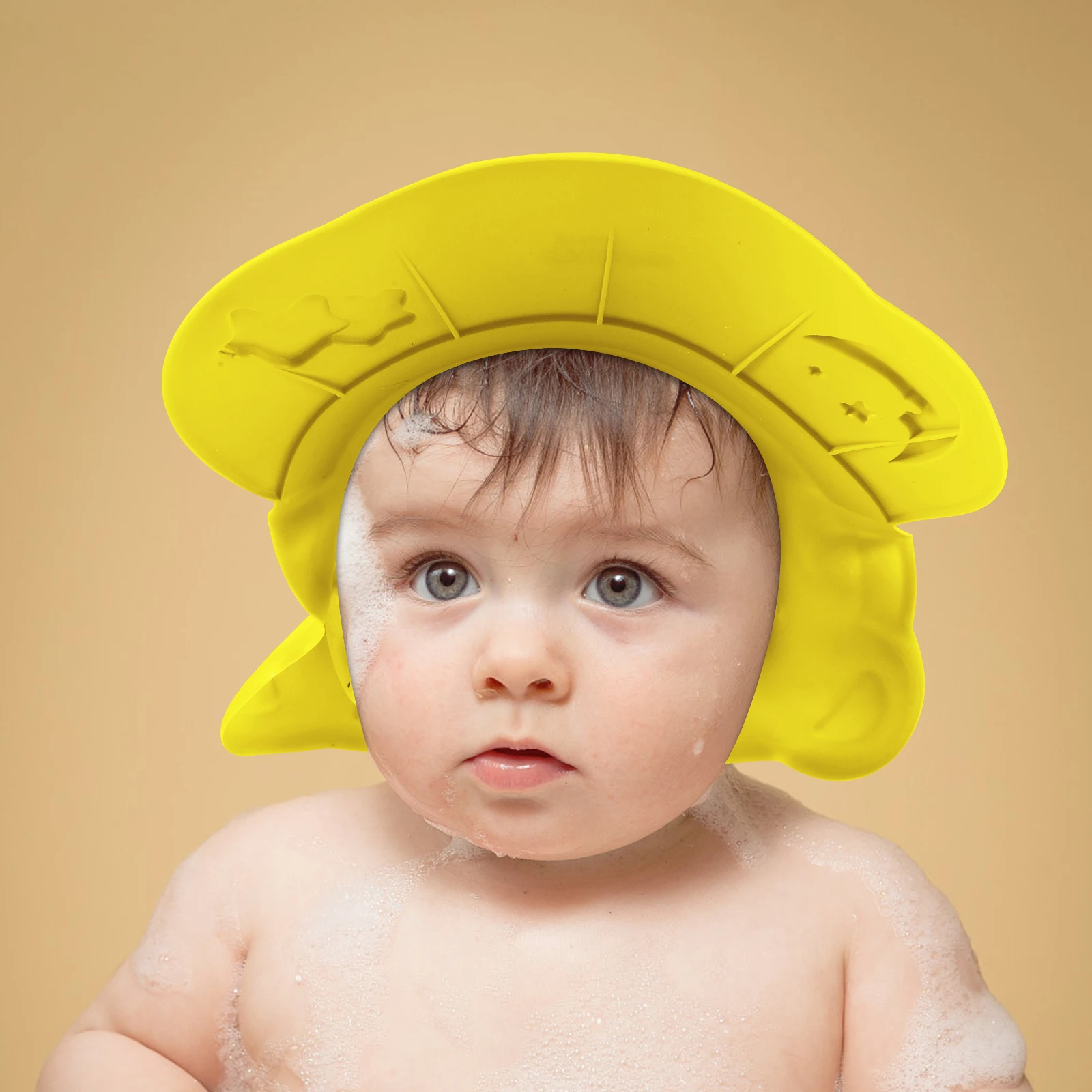 Cuffia per doccia per bambini Lavaggio dei capelli impermeabile Bagno Gel di silice Visiera per bambini Cuffie protettive per orecchie Cuffia per shampoo per bambini Cappello da bagno infantile