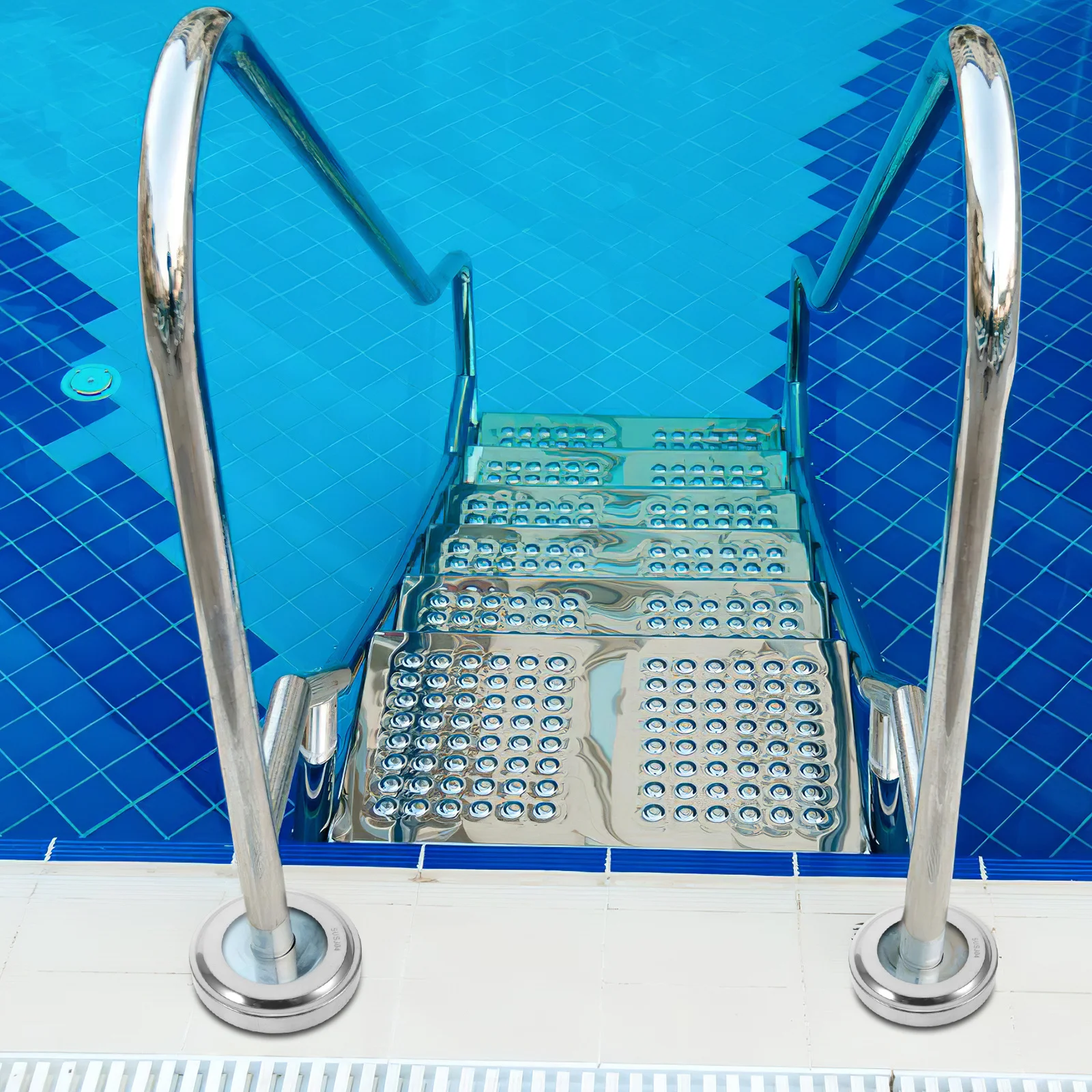 

10Pcs Round Pool Ladder Decorative Ring Corrosion-Resistant Escutcheon Plate for Outdoor Inground Pool Safety Protection Cover