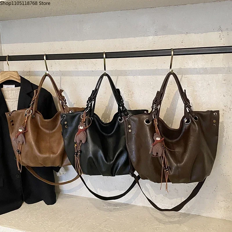 

Large Capacity Solid PU Versatile Shoulder Bags Classic Style Commute Tote Bag for Women