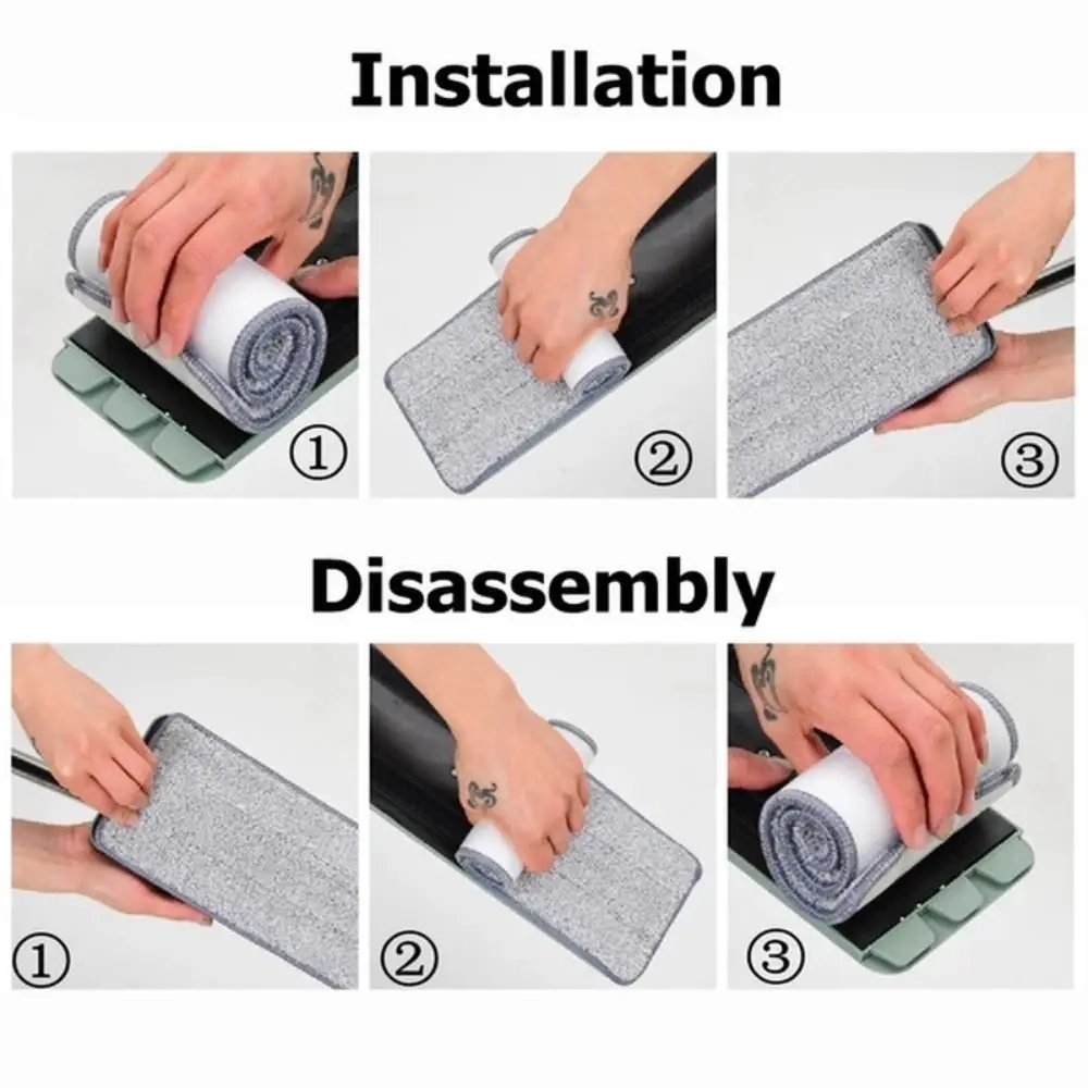 Picture 7: 3PCS Durable Microfiber Flat Mop Replacement Cloth Washable Reusable Mop Refill Removable Mop Accessories