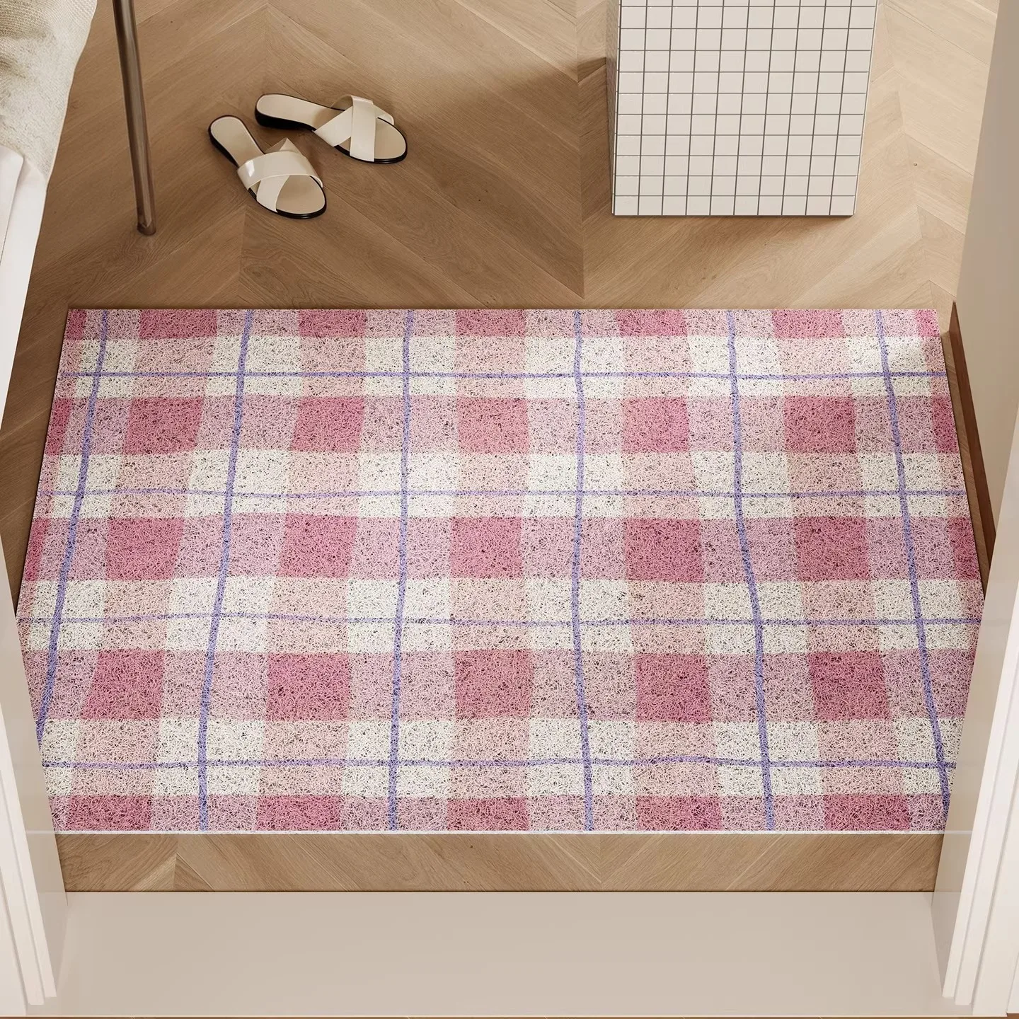 

Absorbs Dirt Entrance Rug Outdoor Door Scraping And Dust Removal Foot Mat Pvc Wire Circle Dirt Resistant Carpet
