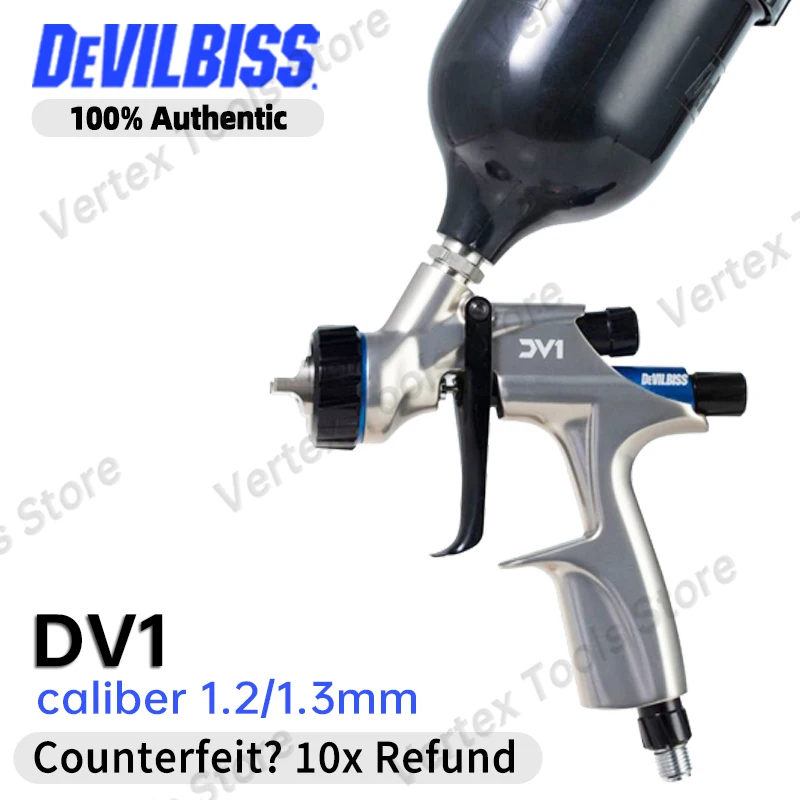 Devilbiss DV1 Premium Spray Gun Woodworking Furniture Finish Pro Paint Gun Car Refinish Industrial Coating Tool Multi Spray Gun
