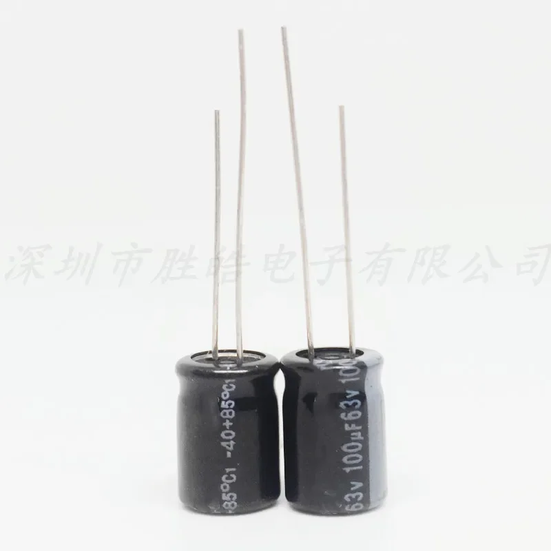 알루미늄 전해질 캐패시터, 63V100uF 시리즈, 10x12.5mm, 63V10 0uF 하이 퀄리티, 10PCs/100PCs