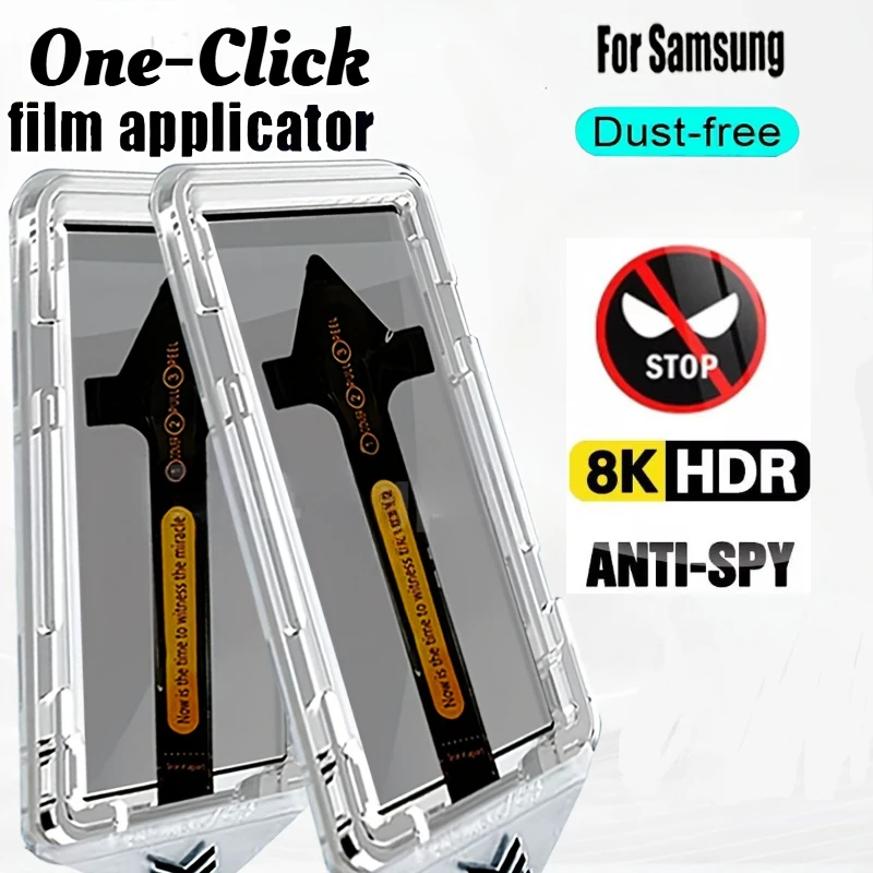 2Pcs Anti Spy Tempered Glass For Samsung For S25 S22 S24 S23 Ultra S24 S21 S22 Plus One-click installation Screen Protector