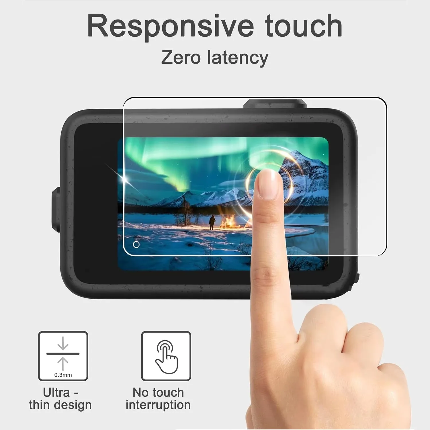 Tempered Glass Screen Lens Protector For GoPro Mission 1 /1 Pro 9H Hardness HD Anti‑Scratch Front Back Full Cover Film