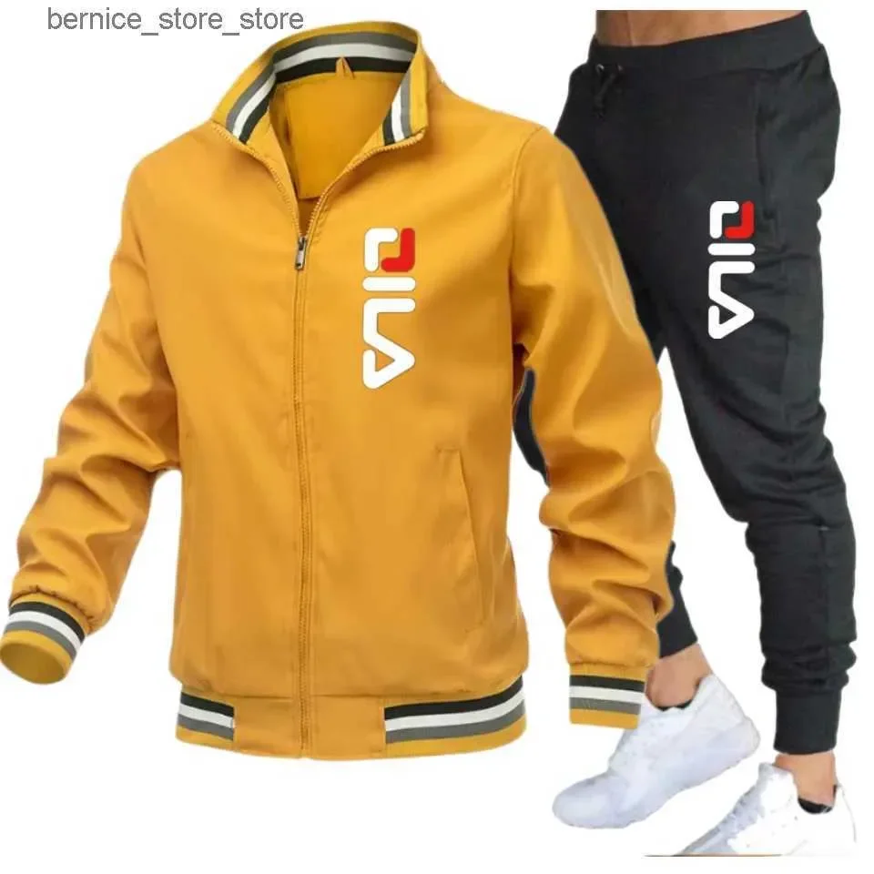 New Spring and Autumn Men\'s Sportswear 2-piece Set, Jacket+Pants Sportswear Set, Men\'s Fashion Clothing Brand Sportswear Set