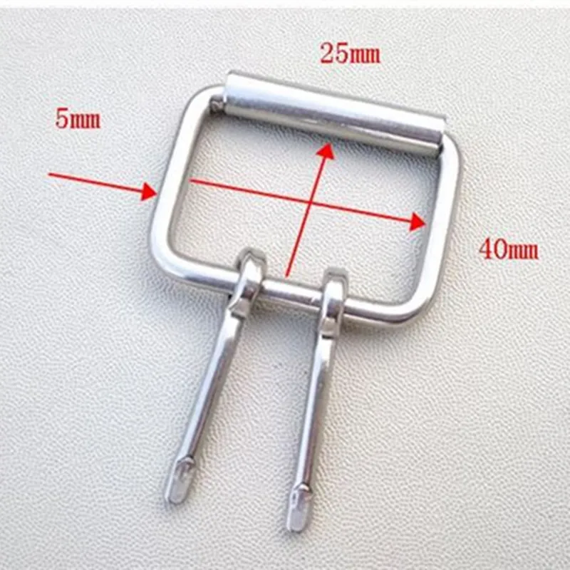 Stainless Steel Double Pin Buckle Solid Cowboy Belt Buckle With Roller DIY Metal Belt Buckle Fits 40MM 50MM Straps