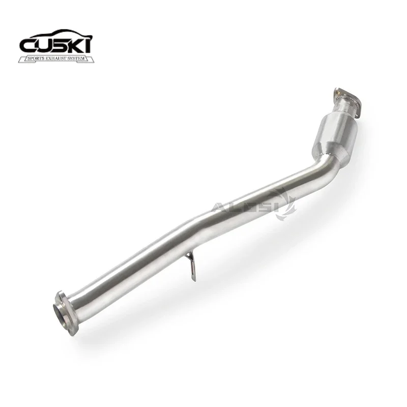 Risonatore per tubo anteriore di scarico isolato adatto per sistema di scarico con raccordi di scarico in acciaio inossidabile Subaru BRZ 2.0l 2013-2018