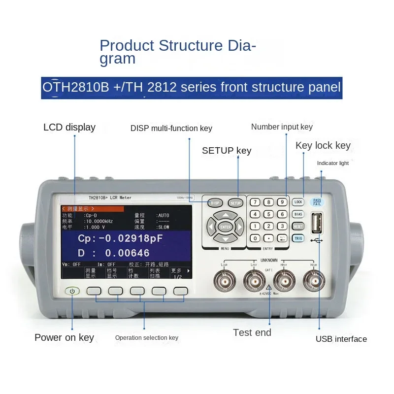 Inductance Analyzer Th2817c Capacitance Inductance LCR Digital Electric Bridge Test