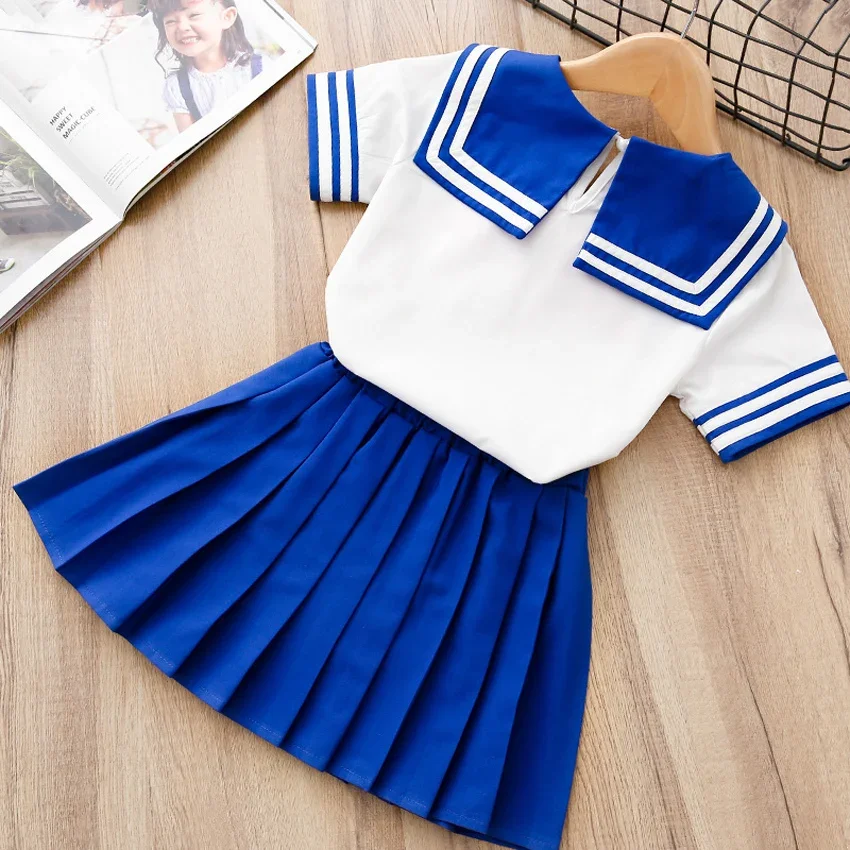 90-130cm Kinder Jungen Mädchen Seemann Mond Cosplay Kostüme japanischen Stil Kawaii niedlichen Grundschule Uniform Chor Tanz kleidung