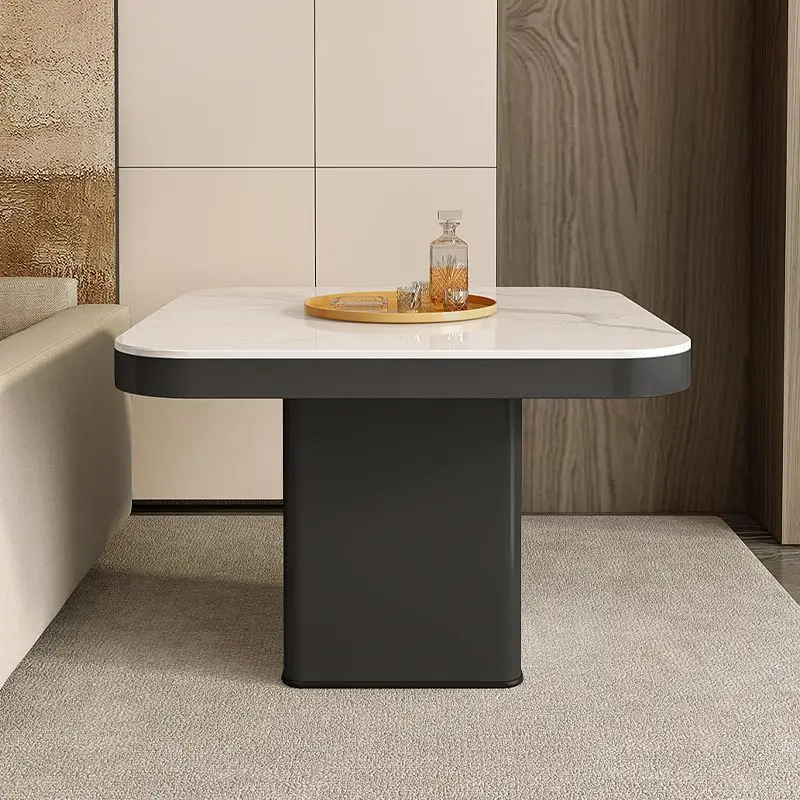 Pizarra combinada minimalista para sala de estar, apartamento pequeño de lujo, luz cuadrada