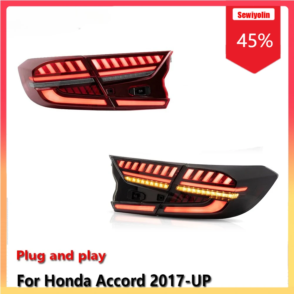 

Car LED Tail Light Automobile Parts For HONDA Accord 2017-UP Auto Fog DRL Brake Turn Signal Lamp Plug and Play