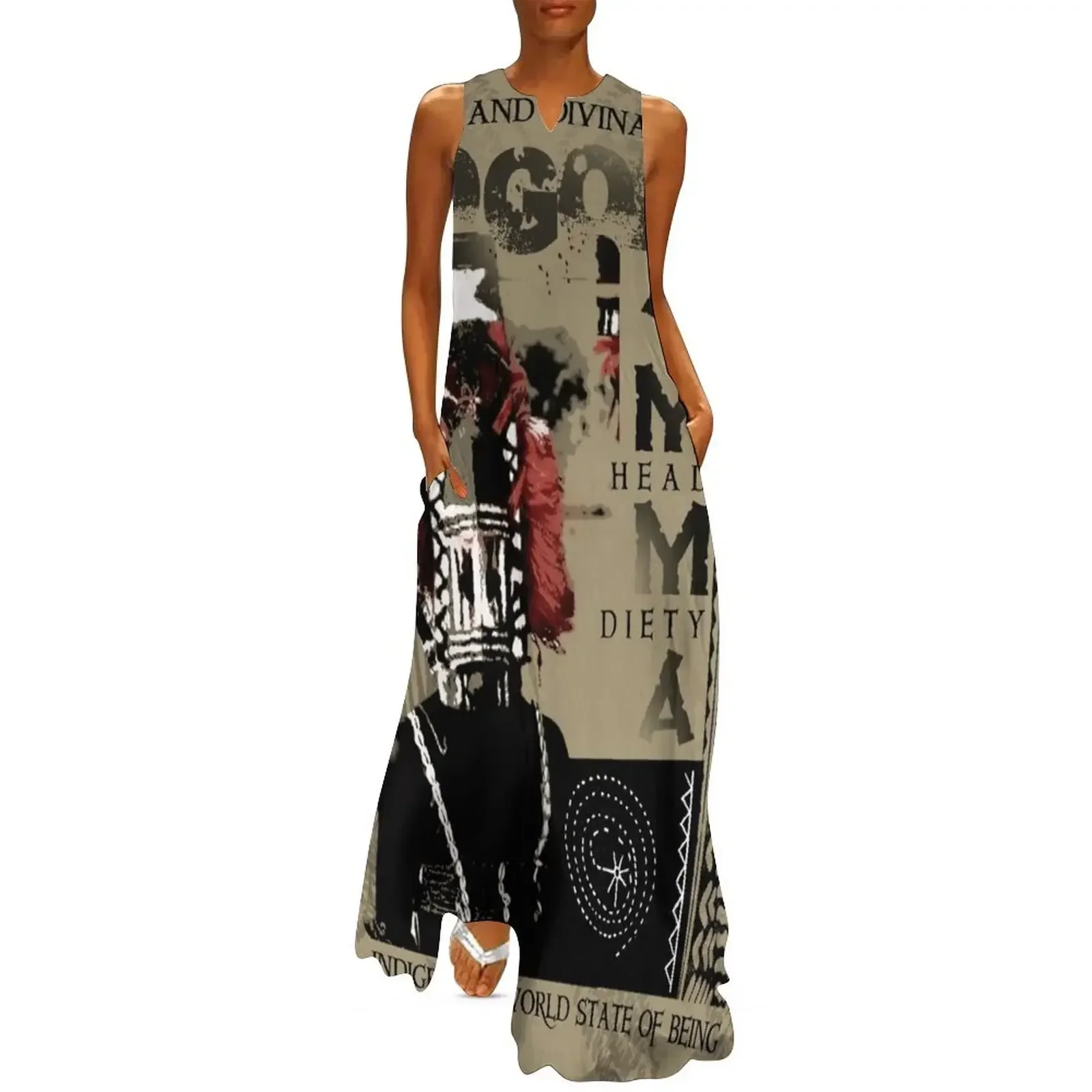 

DOGON SHAMAN Long Dress women's evening dresses elegant chic women dresses promotion Female clothing woman dress Dress