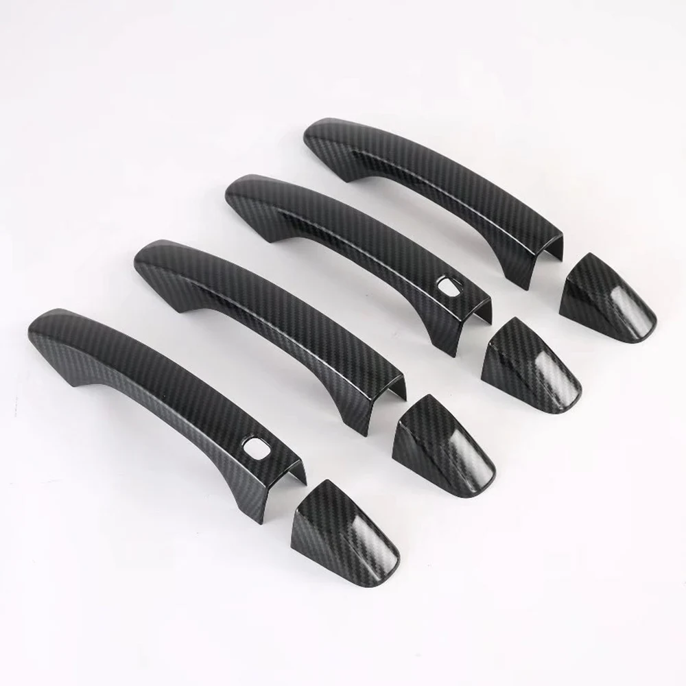 

Carbon Fiber Pattern Exterior Door Handle Cover Trim Stickers For Kia Cadenza 2017 2018 2019 2020 2021 Accessories