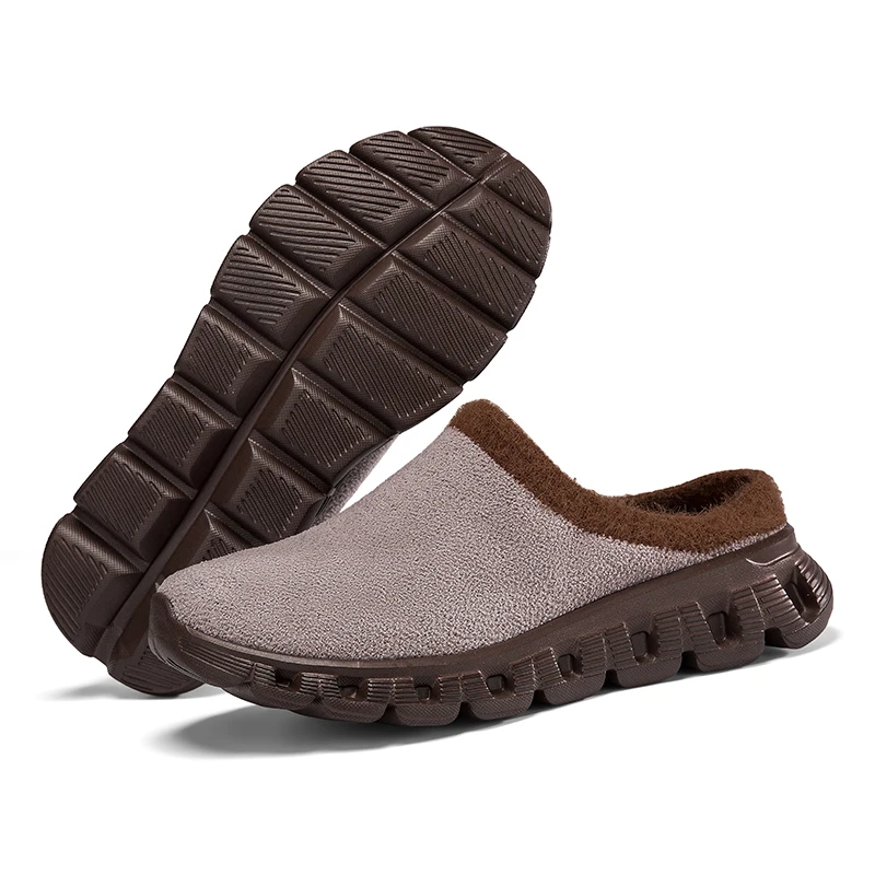 Winter Vrouwen Mannen Katoen Slippers Antislip Zachte Pluche Warme Slippers Outdoor Indoor Home Schoenen Slaapkamer Warme Schoenen Big size 35-48