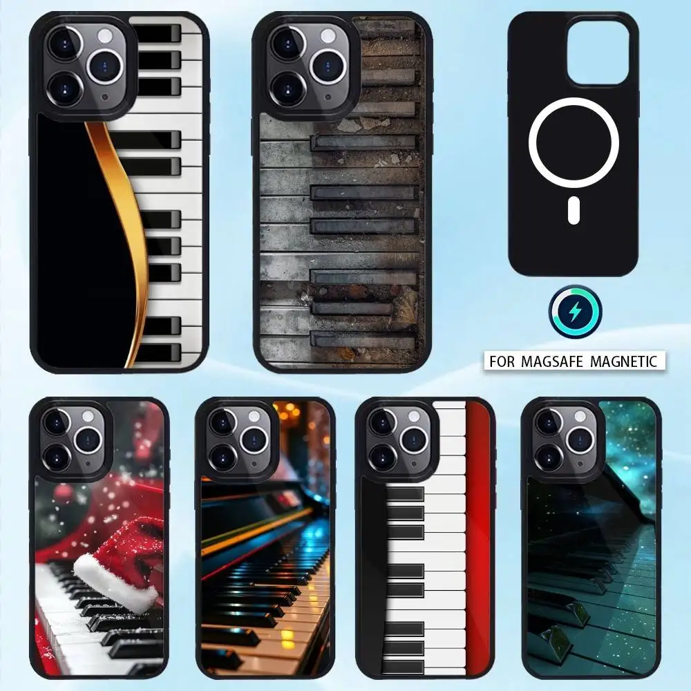 

P-Piano Vibe Art Phone Case For iPhone17,16,15,14,13,12,Pro,Max,Magnetic For Magsafe Wireless Charging