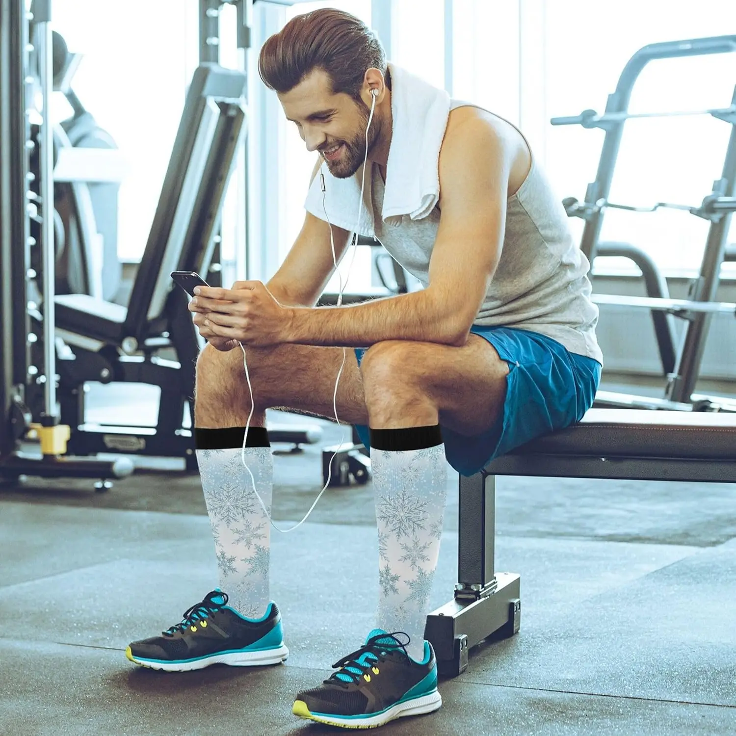 جوارب نسائية طويلة مضغوطة، جوارب طويلة للتدوير 15-20 ملم زئبق للنوم في سن المراهقة، قرع الهالوين #6