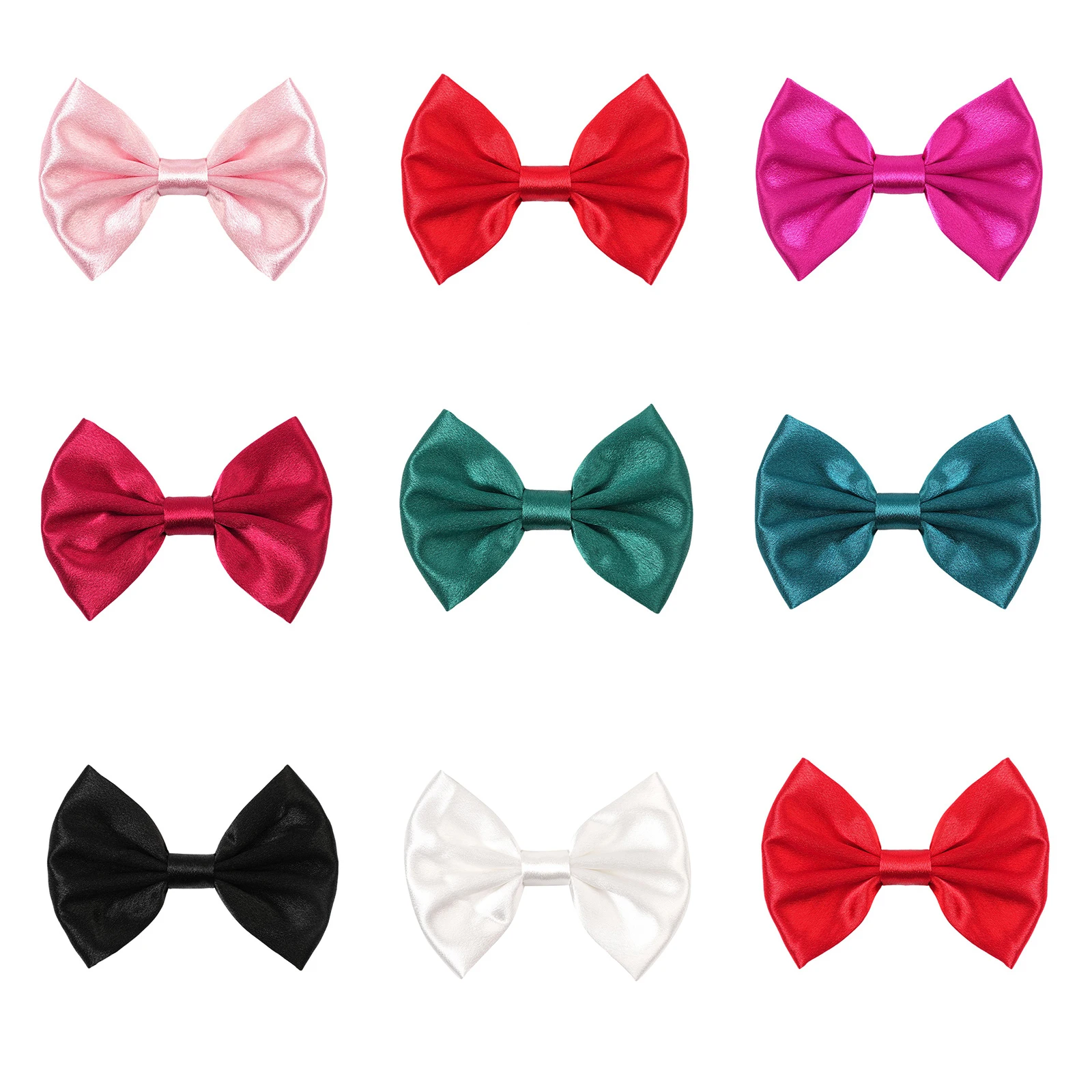 10 Stück/Set Modische Satin-Haarschleifen ohne Clip, schicke, schimmernde DIY-Haaraccessoires für Mädchen, Kopfschmuck, Haarspangen für Frauen