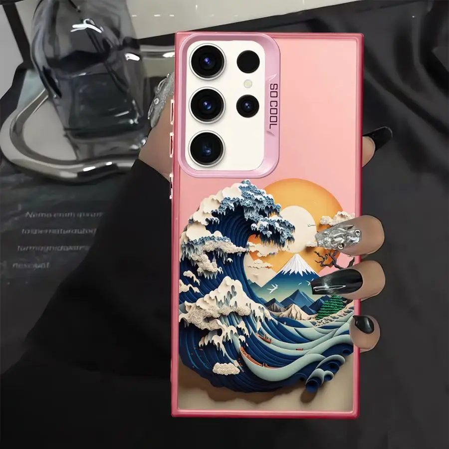 حافظة لهاتف سامسونج جالاكسي S25 نوت 20 الترا S22 S20 Plus S21 S23 S23 S24 FE تعليق السماء الصيفي #4