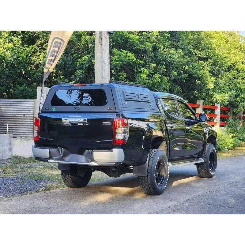 

Top quality Dual-Door Camper Shell with Ventilation for Triton L200 Aluminum Black Matte Truck Topper