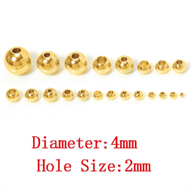 100pcs Stainless Steel Beads for Jewelry Making