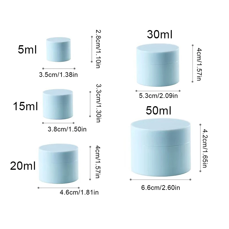 Empty 5/15/20/30/50ml Travel Small Covers Plastic Cosmetic Pot Jars With Lids For Face Cream Lip Balm Containers Makeup Box