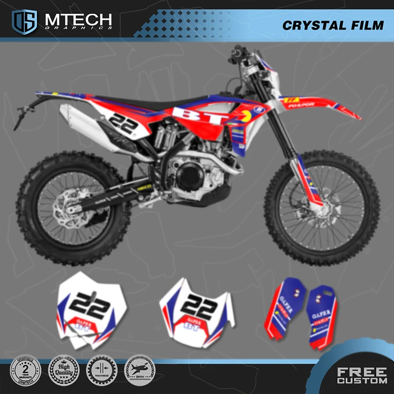 DSMTECH Motorcycle Sticker Custom Team Graphics Backgrounds Decals Stickers Kit For Beta RR 2020 2021 2022 007