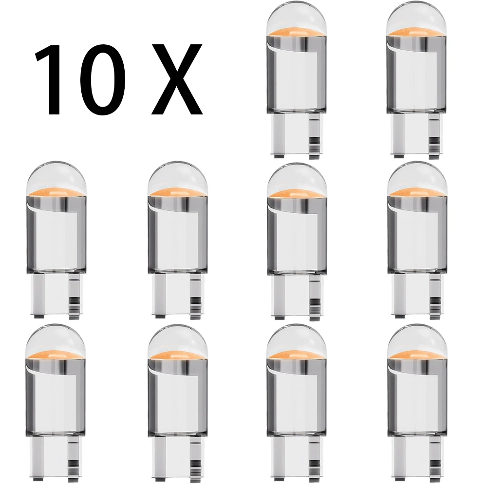 

10pcs Car LED Bulb 194 LED Light Bulb 168 2825 W5W T10 Wedge COB Bulbs Error Free for Car Dome Map Door Courtesy License Plate