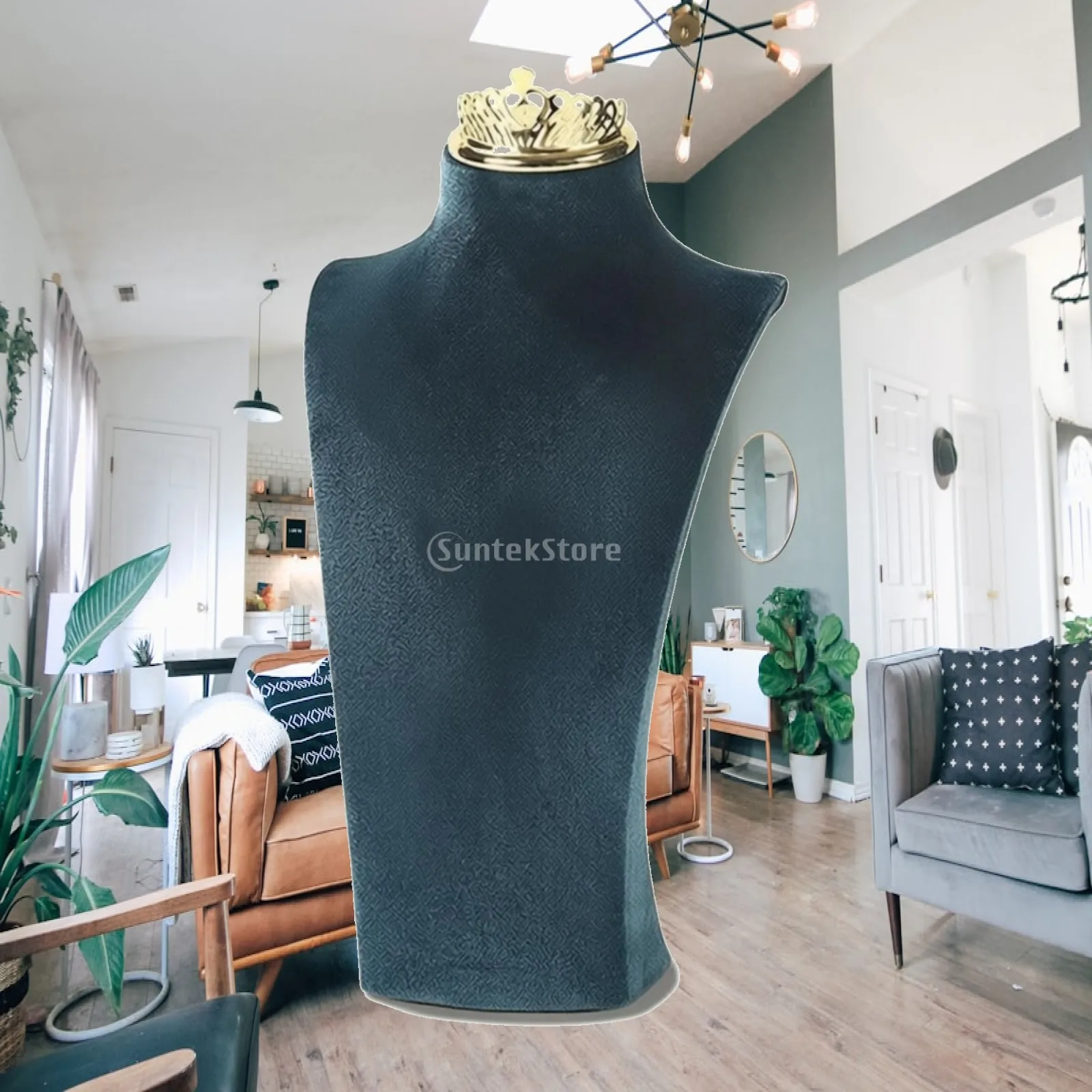 Necklace Display Bust Soft-Touch Jewelry Display Bust Stand Compact Classic for Boutiques, Retail Counters, Vanities