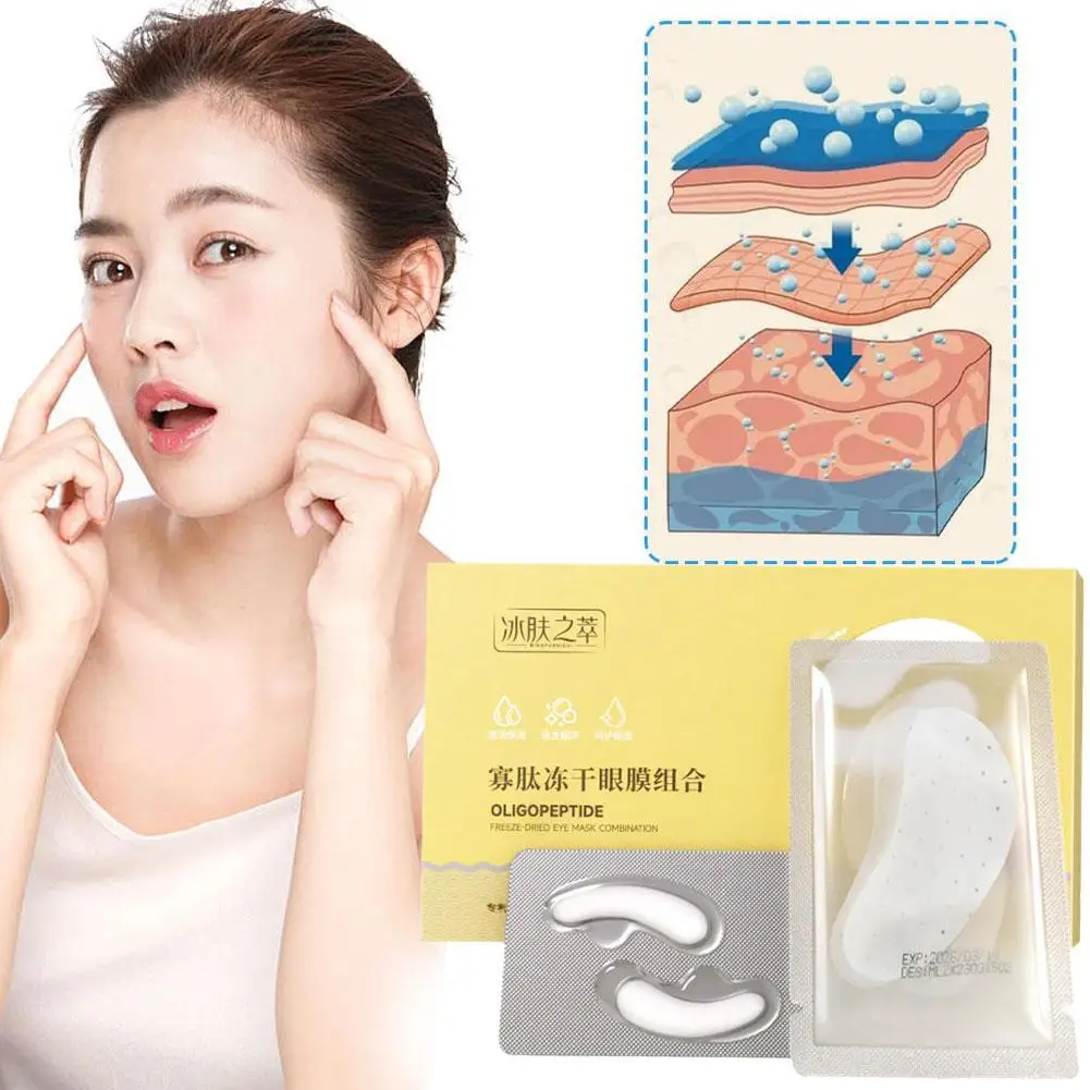 

4 Pairs Oligopeptide Freeze-dried Eye Anti Aging Face Wrinkles Remover Eye Moisturizing Lifting I9r0