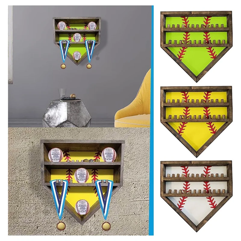 ABPR-Baseball Holder Display Case Baseball Holders For Balls Display Baseballs Wall Display Box Antifade UV Protection White